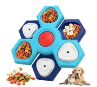 Interactive Canine Feeding Bowl, Rotating Layer Licking Plate, Puppy Slow Eating Puzzle Toy, Anti Choke Food Control Dish, Sturdy Indoor Enrichment System, Kitchen Living Room Use Training