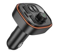 Interactive Car Charger Adapter, Multifunctional Wireless Audio Transmitter, Compact Stereo Music Adapter, Responsive Fast Charging Port for Phone, Auto, Truck, and Travel Use 3.15x1.77x1.97 Inches