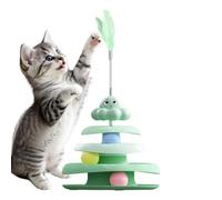 Interactive Cat Ball Tower - Rotating Track Toy, Interactive Cat Ball Track Toy for Training, Exercise & Mental Stimulation, Rotating Balls Tower for Indoor Cats, Boredom Relief & Independentt Play