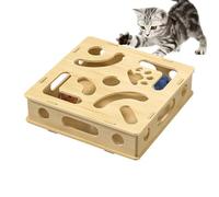 Interactive Cat Puzzle Toy, Maze Teaser Bell, Mental Stimulation Game, 28x28x7cm, Indoor Kitten Enrichment, Energy Relief, Solo Play, Anti-Boredom Engaging Kitten Toys Featuring Active and Exercise