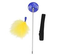 Interactive Cat Teaser Collar | Auto - Activated Feather Toy for Neck/Head/Shoes | Exercise & Anxiety Relief | Sturdy ABS Construction | 26g Lightweight (Dark Blue)