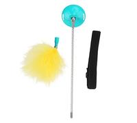 Interactive Cat Teaser Collar | Auto - Activated Feather Toy for Neck/Head/Shoes | Exercise & Anxiety Relief | Sturdy ABS Construction | 26g Lightweight (Light Blue)