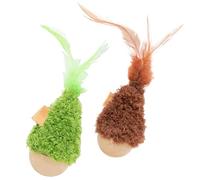 Interactive Cat Toy - 2 piezas Wobble Ball - Cat Exercise Toys with Catnip - for alone Time Corner Play Area Apartment Kitchen Home Playroom