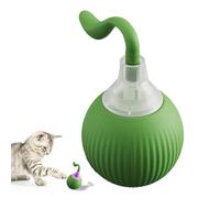 Interactive Cat Toy Ball, Compact Moving Cat Toy, Sensing Cat Ball Toy, Silicone Cat, 5x5x8.7cm/1.97x1.97x3.43 Inches, 68g, Red,and Green Cat Toy for Mental Exercise,