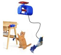 Interactive Cat Toys, Hangable Rechargeable Silent, 3.14x1.96x2.75 Inch Self Moving Pet Play Device, Motion Gadget with Light, Enrichment Toy with Hanging Action, Plaything for Kitten Indoor Apartment
