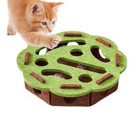 Interactive Cat Toys, Indoor Puzzle Box for Kittens, Felt Enrichment Maze Game with Bell, Engaging Pet Accessories for Mental Stimulation, Hunting, Exercise in Home Playroom or Living Room
