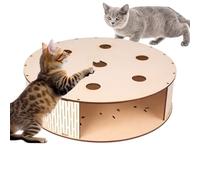 Interactive Cat Toys, Solid Wood Kitten Toy, Pet Exercise Maze, Cat Activity Box, Sturdy Indoor Outdoor Entertainment for Living Room, Bedroom, Balcony, Floor Playtime