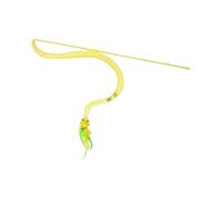 Interactive Cat Wand Toy, Squeaky Teaser Stick, Snake Shape Mesh Interactive Cat Toy with Engaging Movement Feature, Teaser Stick Colorful Design, Pet Lightweight Style, Wand for Kitten Indoor Play