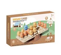 Interactive Chicken Balancing Game, Seesaw Stacking Activity, ABS Material, Educational Sensory Puzzle for, Preschool Playtime, Backyard Fun and Kindergarten Learning Tool, 18.5x5.5x10.5cm