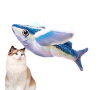 Interactive Chirping Cat Toy, Electric Fish Doll, Realistic Chirping and Flapping Features, USB Rechargeable, for Kitten Exercise and Entertainment, 10.24x11.02 Inches