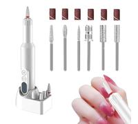 Interactive Cordless Nail Drill, Low-Vibration Nail File Drill with Three Speed - Flexible Silent Manicure Tools for Shaping Trimming Carving Polishing, 3.7V