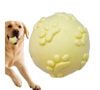 Interactive Dog Ball | Squeaky Pet Training Bouncy Balls Toy | Durable Puppy Teething Chew Ball | Bite Resistant Dog Enrichment Play Item | Active Fetch Exercise Toy for Apartment Garden Backyard Park