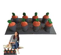 Interactive Dog Feeding Pad, Plush Carrots Dog Mat, Dog Feeding Mat, 50x25 cm, Sniffing Blanket Digging Mat with 8 Plush Carrots Dog Feeding Pad Interactive for Large Medium Small Dogs