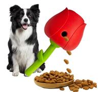 Interactive Dog Food Slow Feeder, Slow Feeder Ball, Red Slow Eating Treat Dispenser, Food Dispensing Toy 7.09x3.54 Inches for Small to Large Dogs and Cats (1 Pieces)