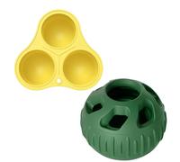 Interactive Dog Treat Ball, 2X Puzzle Feeder Balls for Dogs, Dog Puzzle Ball Feeder, 2X Interactive Treat Dispensing Balls for Pets, Safe Puzzle Toy for Training, Health, and Play