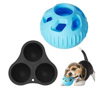 Interactive Dog Treat Ball, 2X Puzzle Feeder Balls for Dogs, Dog Puzzle Ball Feeder, 2X Interactive Treat Dispensing Balls for Pets, Safe Puzzle Toy for Training, Health, and Play
