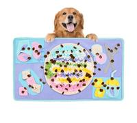 Interactive Dogs Snuffle Mat, Anti Slip Dogs Sniffing Pad, Portable Medium Dog Snuffle Mat, Cognitive Feeding Enrichment Mats 27.6x15.7x0.79 for Multiple Breeds Medium Dogs (Green, Purple)