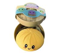 Interactive Dumpling Squish, Slow Rising Sensory Toys, 3.15 Inches Cute Dumpling with Steamer, Thermoplatic Rubber Bun Squeeze, Squeeze Toy with Cute Style, Bun Stress Toy for Home and Office