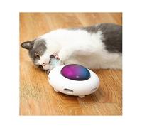 Interactive Feather Cat Toy - Keep Your Indoor Cat Entertained with Rotating Feather and UFO Design