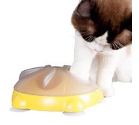 Interactive Food Dispensing Cat Toy, Rotating Food Puzzle 7.87x7.87x3.15 Inches, Treat Dispenser, Multifunctional Slow Feeder, Healthy Eating Aid, Stimulating Training Fun Challenge
