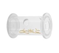 Interactive Food Toy, Rotating Feeding Cylinder Device Tool, Puzzle Feed with Control Opening, Enrichment Feeding Activity Dispenser System, Animal Toy with Clear Style, Habitat Accessories for Birds