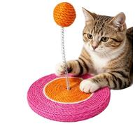 Interactive Fun Wand With Sisal Ball, Sisal Cat Scratcher, For Indoor Outdoor Domestic Space Exercise Mental Stimulation Hunting Simulation Training