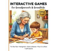 Interactive Games for Grandparents & Grandkids: 160 Classic Pen and Paper Activity Puzzles | Screen-Free Travel Fun with Large Print Four in a Row, Hangman, Dots and Boxes, Tic-Tac-Toe, and SIM Game