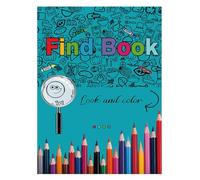 Interactive Hidden Object Book - 21x28.5cm Find Color Book | Observation Skills Puzzle ActivityBook Paper - Hidden Objects Coloring Brain Training for Adults Teenagers Relaxation Focus