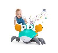 Interactive LED crab for babies 1 year old, musical toy for babies 6, 9, 12 and 24 months old, gift for boys and girls