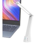 Interactive LED Desk Lamp - Rechargeable Nightstand Lamp Shadowless,With USB Chargings Port, Eye Protecting, Touch Control 3 Levels Dimmable Warm Cool Light For Study Reading Nook Dorm Workshop