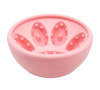 Interactive Lick Bowl, Non Slip Dog Feeder, 4.7x2.5 inches Standard Large Bowl with Anti Tip Control, Silicone Anti Slip Feeding, Puzzle Enrichment Design with Texture, Dog Training for Indoor