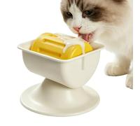 Interactive Lick Bowl, Rolling Core Liquid Feeder, 6,3 x 2,8 pulgadas Slow Bowl with Suction Base, Food Grade Silicone Alimenter, Modern Distraction Pad with Circular Style, Weight Management Tool for