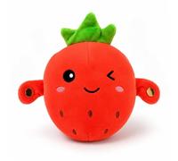 Interactive Music Plush Toy, 2026 New Interactive Fruit Plush Toy, Soft Interactives Banana Toys Dual Mode Play, PP Cotton (Strawberry)