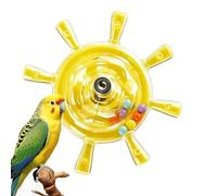 Interactive Parakeet Toys - Colorful Rotating Small Wheel Rattle For Birds, Spinner Rattle Bird Cage Accessories, Chew Resistant Acrylic Spinner | Enrichment Toy For Cockatiels Budgies Conures