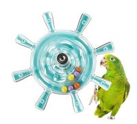 Interactive Parakeet Toys - Small Colorful Chewing Exercise Wheel Rattle | Bird Spinner Cage Accessories | Stainless Steel 9.6x9.6x4cm 45g - For Cockatiels Budgies Lorikeets Parrot Conure Lovebird