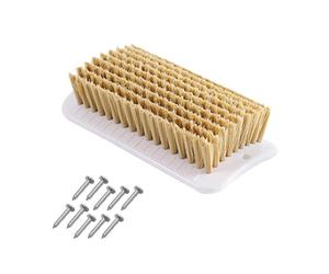 Interactive Pet Brush - 2 in 1 Gentle Massage Scratcher, Self Grooming Enrichment Toy, Durable Design | Small Medium Large Pens Barns Yards Tree Play Training Cleaning Activity Support for Farm Animal