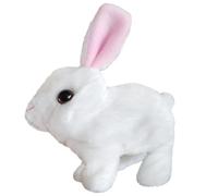 Interactive Plush Bunny, Realistic Rabbit Toy, Hopping Motion Action, Twitching Shaking Ears, Electronic Pet Companion for Kids Easter Gift, Girls Boys Playtime 6.3x3.54x6.3in