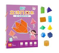 Interactive Pull-String Geometry Learning Kit With Models | Pull String 3D Geometry Learning Book,Includes 9/12/15 Models,Spatial Thinking Training Game For Students, Kids, And Children