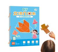 Interactive Pull-String Geometry Learning Kit With Models | Pull String 3D Geometry Learning Book,Includes 9/12/15 Models,Spatial Thinking Training Game For Students, Kids, And Children
