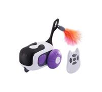 Interactive Remote Control Cat Toy With Feather, Automatic Cat Exercise Toy, Smart Enrichment Toy For Fun Play, Adorable Cat Enrichment Toy, Portable Remote Control Cat Toy For Most Cats & Kittens