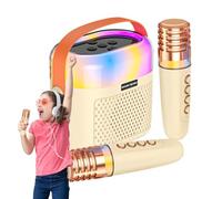 Interactive Singing Experience, Wireless Microphone Karaoke Combo, Kids Entertainment Equipment, Karaoke Machine with Mics, Compact Karaoke Sound System, Easy Use Karaoke Setup,