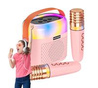 Interactive Singing Experience, Wireless Microphone Karaoke Combo, Kids Entertainment Equipment, Karaoke Machine with Mics, Compact Karaoke Sound System, Easy Use Karaoke Setup,