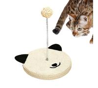 Interactive Sisal Cat Scratch Pad, Cat Head Shape Scratcher Mat, Home Furniture Protector, Mental, Physical Exercise Toy, Built-in Bell, Sturdy & Safe, Ideal For Indoor Kittens