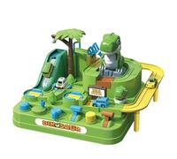 Interactive Speed Challenge Game - Dinosaur Race Track Toy, Sliding Ramp Adventure Play System, Christmas Theme Activity Accessory for Kids Boys Girls Home School Kindergarten Floor Use | Fun Creative