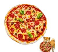 Interactive Teether Dog Squeak Toys Realistic Pizza Shape Stuffed Goods