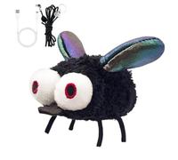 Interactive Toys USB Rechargeable Realistic Fly Shape detect your cat | Electronic Teasing Toy For Exercise Playing Biting Kicking Pet Store Cattery Detect Your Cat's Approach And Start Flapping