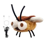 Interactive Toys USB Rechargeable Realistic Fly Shape detect your cat | Electronic Teasing Toy For Exercise Playing Biting Kicking Pet Store Cattery Detect Your Cat's Approach And Start Flapping