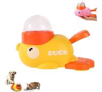 Interactive Treat Dispenser Dog Toys, Pet Food Puzzle Slow Feeder, Interactive Dog Slow Feeder Puzzle Toy Durable Duck Shaped Design for Small Medium Dogs (Yellow)