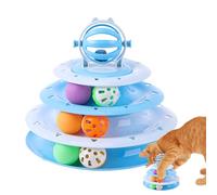 Interactive Turntable | Interactive 4-Tier Turntable For - Indoor Outdoor Exercise Puzzle For Bored Kittens For Bac Craftsmanship and 4 Non-Slip Pads For Uninkyard, Living Room