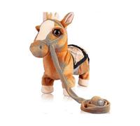Interactive Walking Pony Toy Musical Singing Dancing Plush Horse Walk Along Toy Christmas Gift for Boys Girls